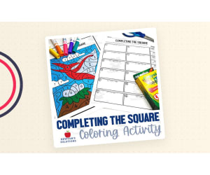 Completing the Square Color by Numbers Worksheet