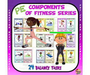 Components of Fitness Series: Balance Task Cards