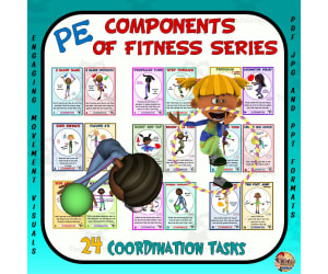 Components of Fitness Series: Coordination Task Cards