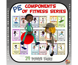 Components of Fitness Series: Power Task Cards