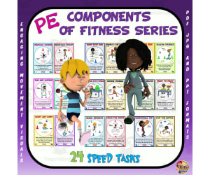 Components of Fitness Series: Speed Task Cards