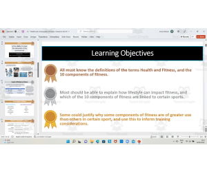 Components of Fitness