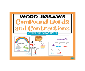 Compound and Contraction Word Jigsaws
