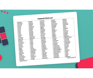Compound Word List – 1st Grade Reference