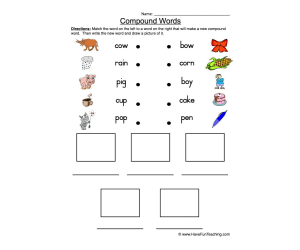 Compound Words Match Worksheet