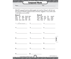Compounds, Spelling, Prefixes, Suffixes and Syllabication Printable Workbook