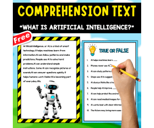 COMPREHENSION + 11 ANCHOR CHARTS | WHAT IS ARTIFICIAL INTELLIGENCE?