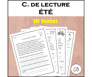 Compréhension de lecture - ÉTÉ (10 textes)