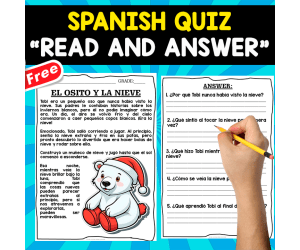 Comprehension Test in Spanish | EL OSITO Y LA NIEVE