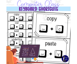 Computer Class Posters Keyboard Shortcuts