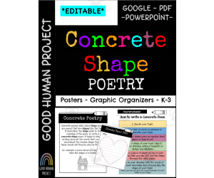 Concrete Shape Poetry Writing | Posters & Graphic Organizers