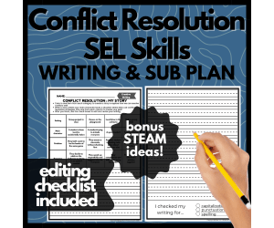 Conflict Resolution SEL Skills Writing Challenge