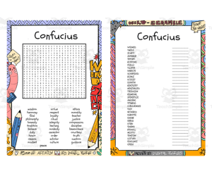 Confucius word search & scramble
