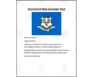 Connecticut Map Scavenger Hunt