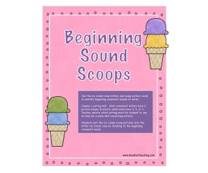 Consonant Sounds Activity