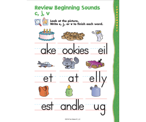 Consonants, Vowels, and Word Families Set 2 Printable Workbook For Pre-K