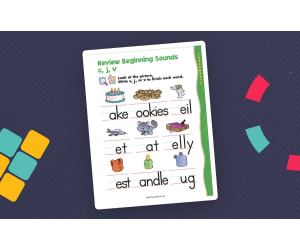 Consonants, Vowels, and Word Families Set 2 Printable Workbook For Pre-K