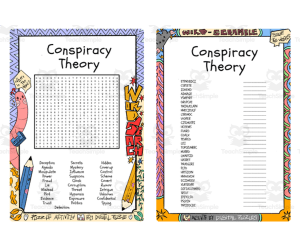 Conspiracy Theory word search & scramble