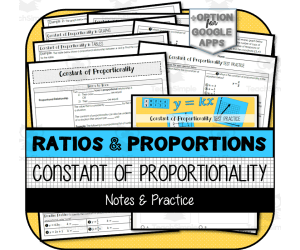 Constant of Proportionality NOTES & PRACTICE