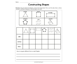Constructing Shapes Worksheet