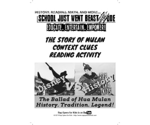 Context Clues Activities: The Story of Mulan | Fiction Passage with Questions
