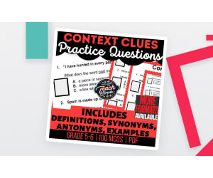 Context Clues Practice Questions - Vocabulary Grade 5-6 (PDF)