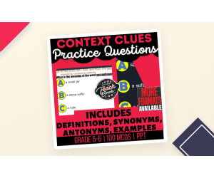 Context Clues Practice Questions - Vocabulary Grade 5-6 (PPT)