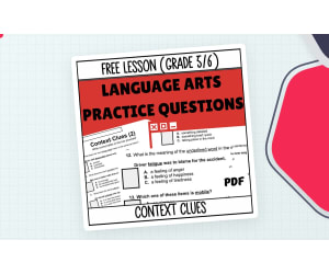 Context Clues Sample Lesson - Vocabulary Grade 5-6 (PDF)