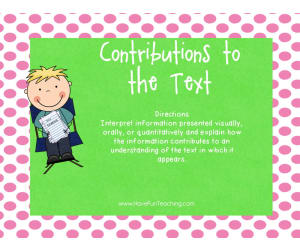 Contributions to the Text Activity