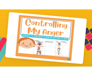 Controlling My Anger Worksheet