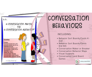 Conversation Behaviors Differentiated Social Skills Activities For K-5th