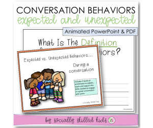 Conversation Behaviors Expected vs. Unexpected | Animated PowerPoint and PDF