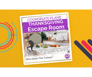 Coordinate Plane Escape Room Thanksgiving Activity | The Missing Turkey