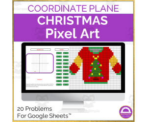 Coordinate Plane Pixel Art | Christmas Digital Activity