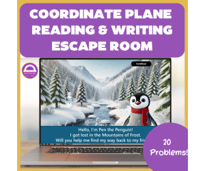 Coordinate Plane Plotting and Reading Points Digital Escape Room