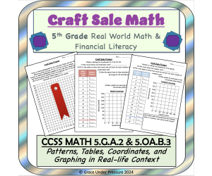 Coordinate Plane Worksheets: 5th Grade Patterns, Tables, Graphing