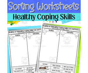 Coping Skills Cut-And-Paste Sorting Worksheets For Coping Skills