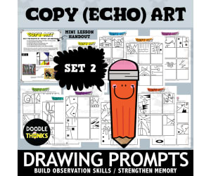 Copy (Echo) Art Drawing Prompts Set 2 | Creative Drawing Activities