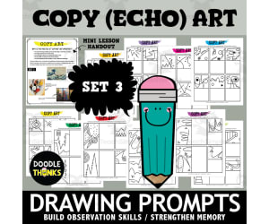 Copy (Echo) Art Drawing Prompts Set 3 | Creative Drawing Activities