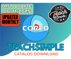 Cored Education TeachSimple Catalog - Full Easy-to-Use Download List