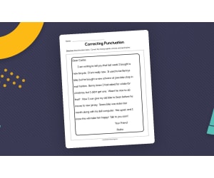 Correcting Punctuation Worksheet