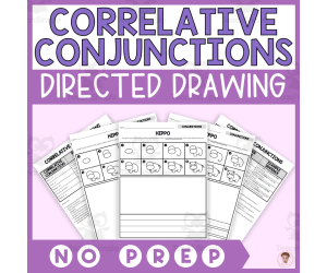 Correlative Conjunctions - Zoo Animals Directed Drawing