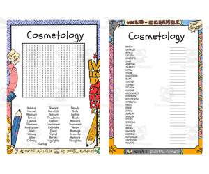 Cosmetology word search & scramble