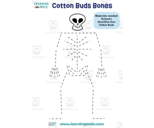 Cotton Buds Bones Activity