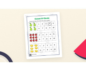 Count & Circle Math Worksheet