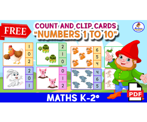 COUNT AND CLIP Animals Theme - Numbers 1 to 10