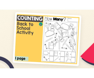 Count and Color School Supplies – Back to School