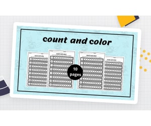 Count and Color Worksheets – Numbers 1–10