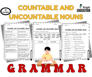Countable & Uncountable Nouns Review – Grammar Activity