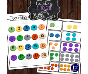 Counting 1 to 20 with Bottle Caps